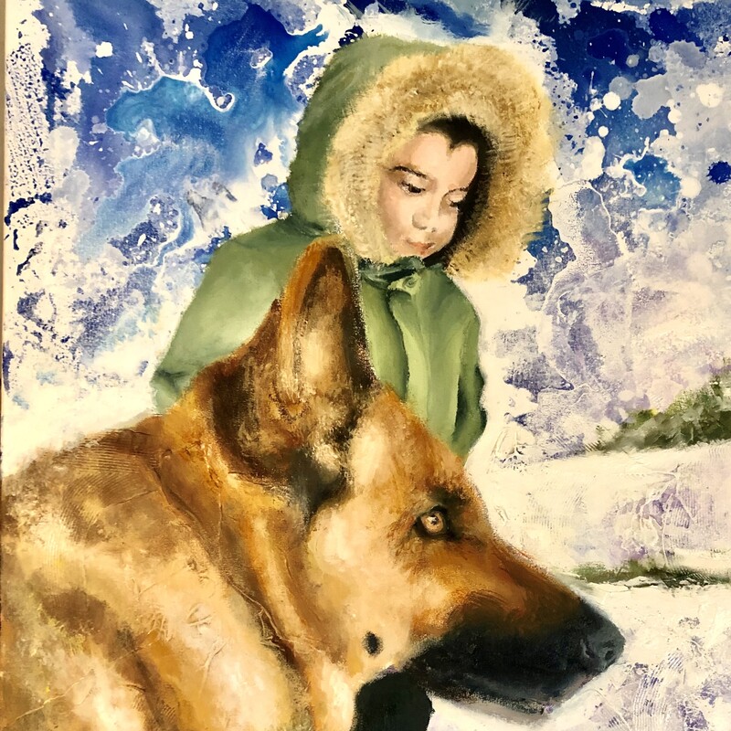 Retratos,  
Mixta sobe lienzo,
73x50 cm