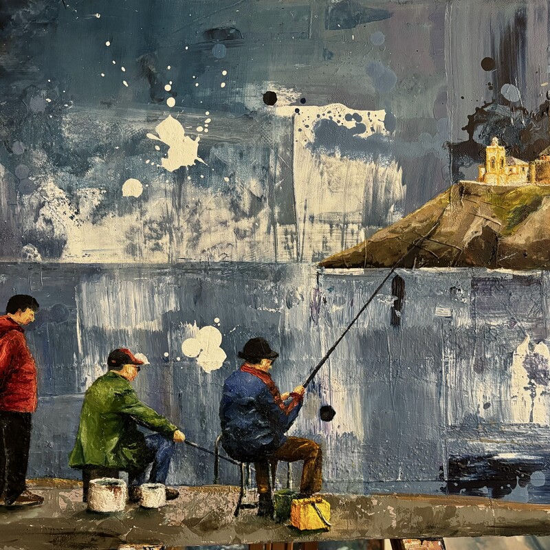 Playa de Luarca,  
Mixta sobre lienzo,
60x45 cm