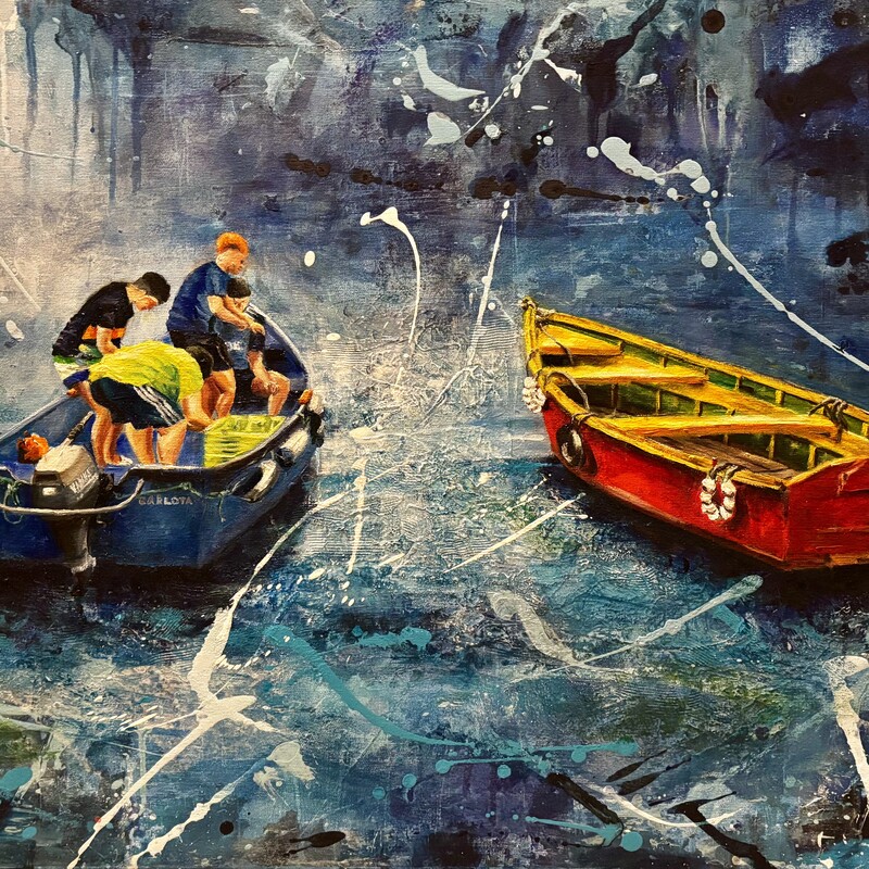 Puerto de Luarca 2,   
Mixta sobre lienzo,
60x80 cm