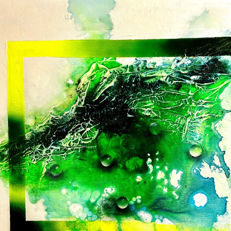 Primavera,  
Acrílico sobre lienzo,  
50x60 cm