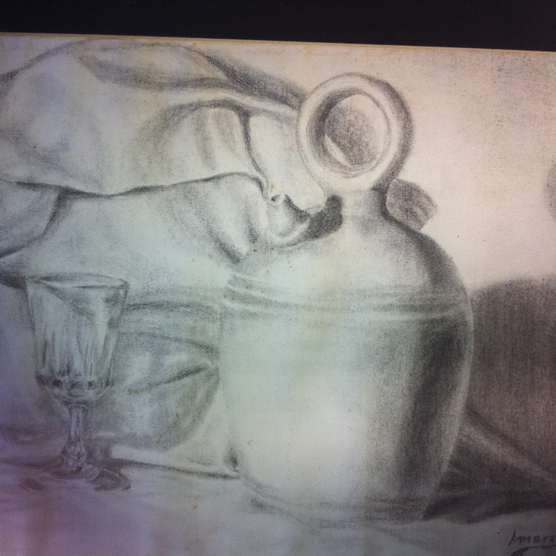 Estudio de sombras, 
carboncillo sobre papel,
?