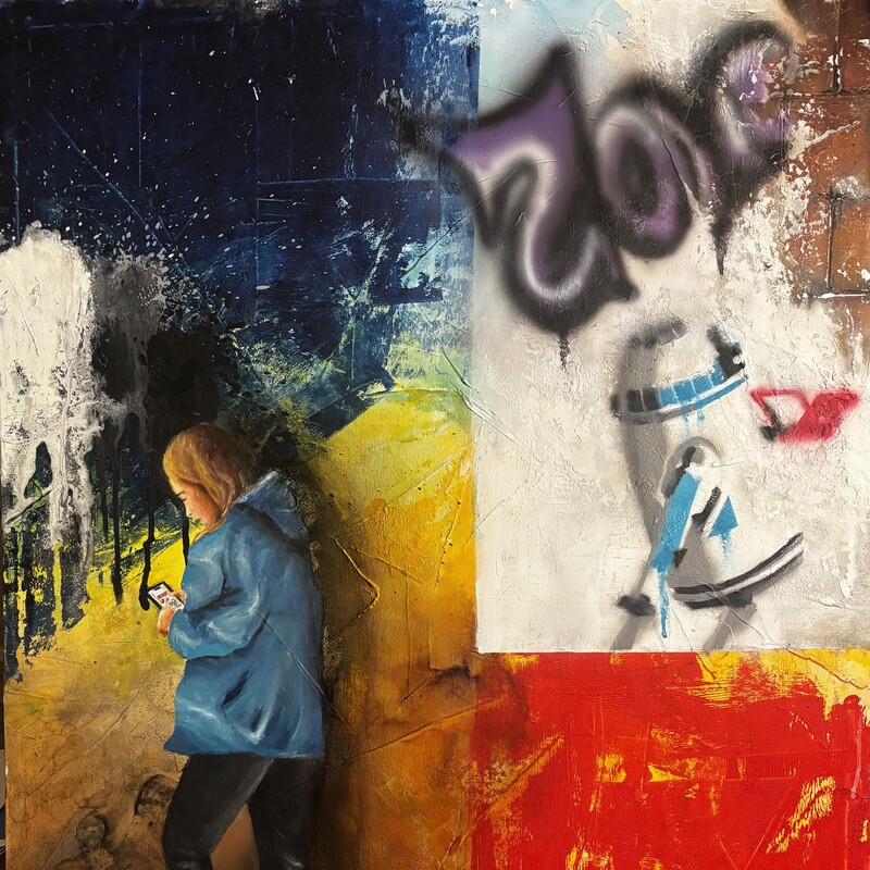 ¿Regresión?
mixta sobre lienzo,
90x70 cm
