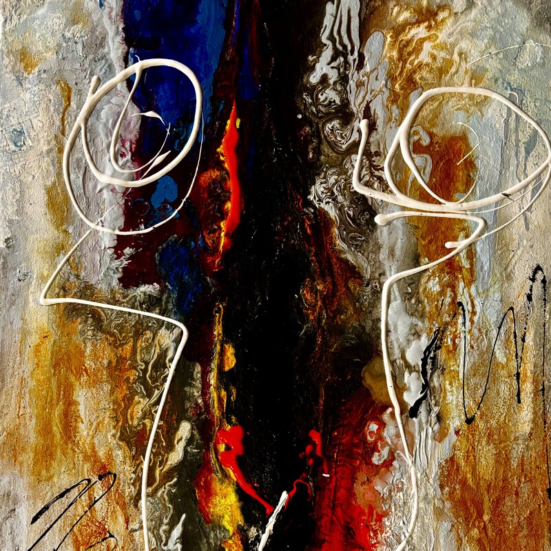 Contornos,
acrílico sobre lienzo,
90x65 cm