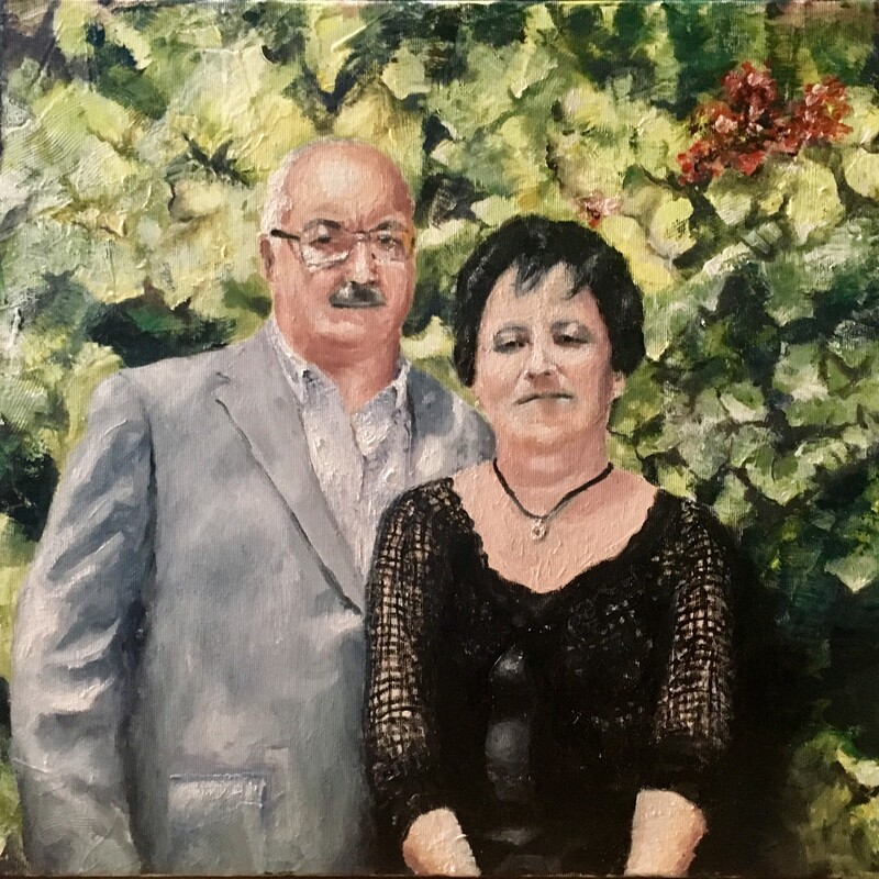 Retrato,
Mixta sobre lienzo,
??