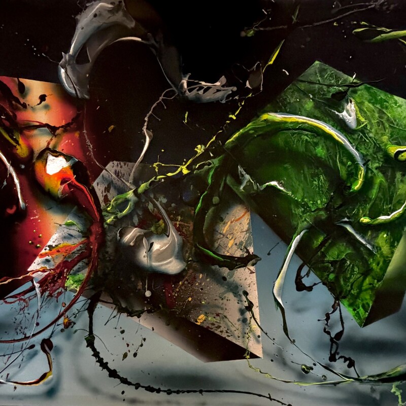 Sin titulo,
Acrílico sobre lienzo,
      cm