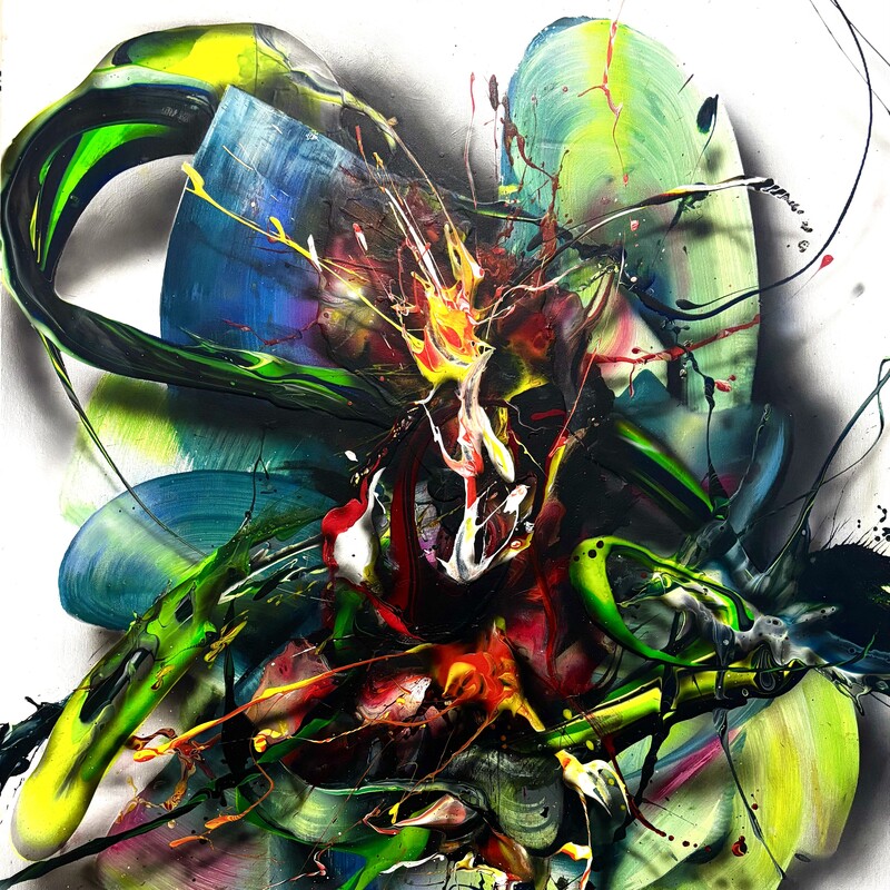 Sin titulo,
Acrílico sobre lienzo,  
90x70 cm