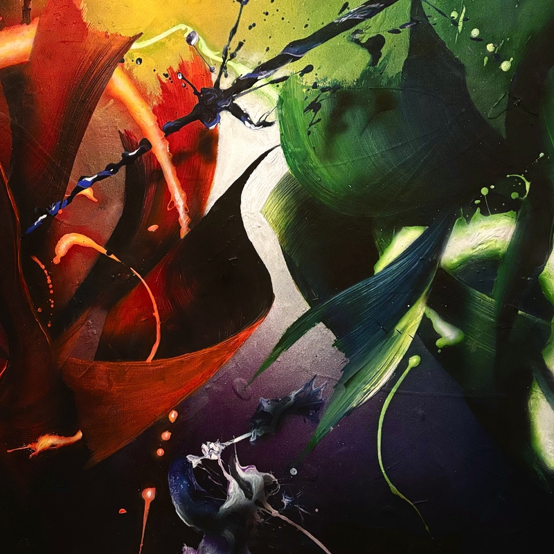 colisión, Acrílico sobre lienzo.
73X54 cm.