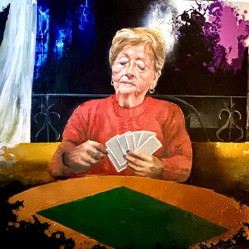 Retrato de mi madre. Técnica mixta sobre lienzo, 85x100 cm